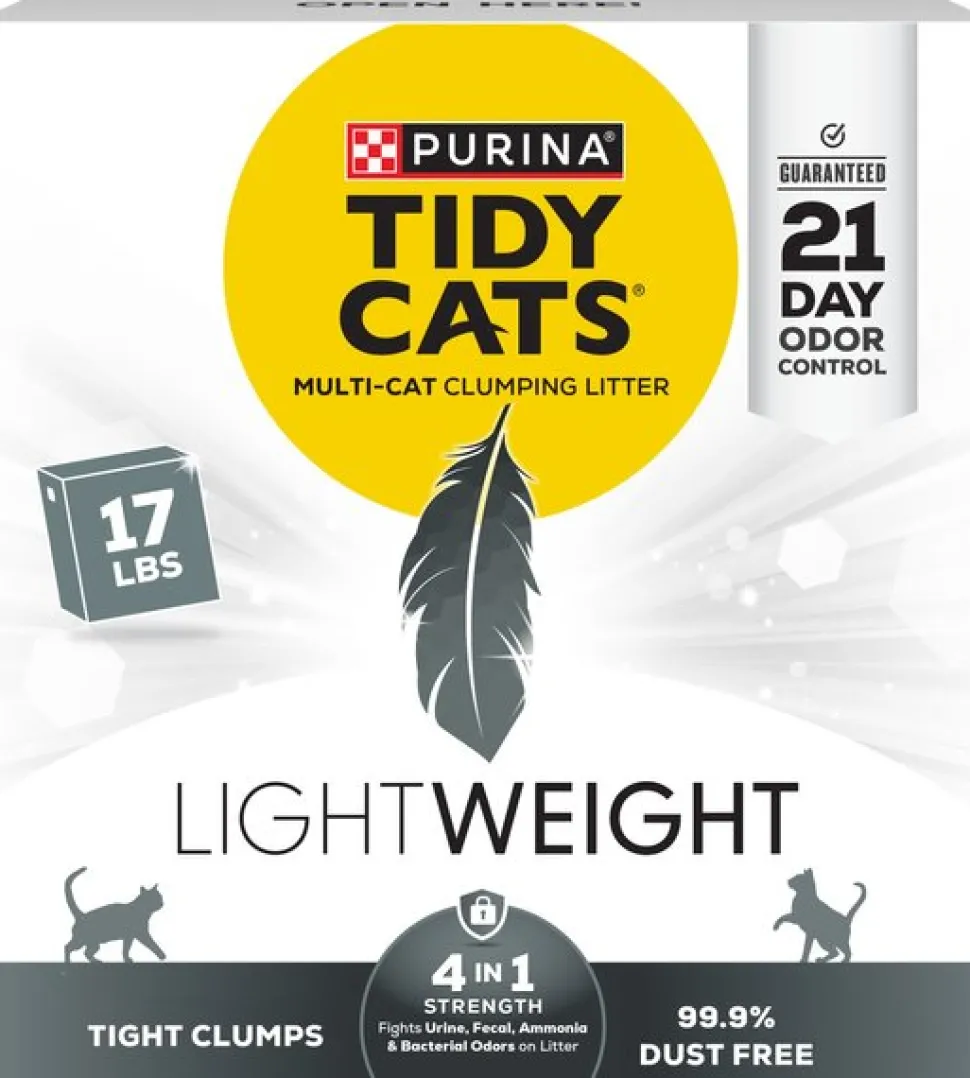 Purina Tidy Cats Lightweight 4-in-1 Strength Odor Control Clumping Clay Multi-Cat Litter - 17 Lbs