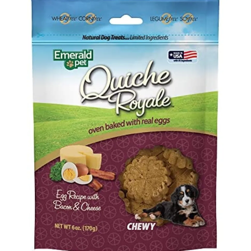 Quiche Royale Emerald Soft and Chewy Dog Treats - Bacon and Cheese - 6 Oz