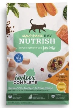Rachael Ray Nutrish Indoor Complete Chicken & Salmon with Lentils Recipe Dry Cat Food