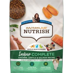 Rachael Ray Nutrish Indoor Complete Chicken and Salmon with Lentils Dry Cat Food - 6 Lbs