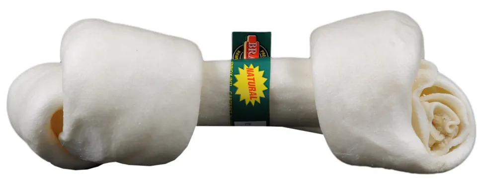 Rawhide Express Premium Knot Bones Natural Dog Chews - 8-9" Inches