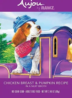 Rawz Dog Aujou Chicken Breast & Pumpkin Pouch Wet Dog Food - 2.46 oz - Case of 8