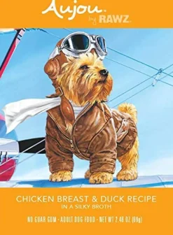 Rawz Dog Aujou Chicken Breast & Duck Pouch Wet Dog Food - 2.46 oz - Case of 8