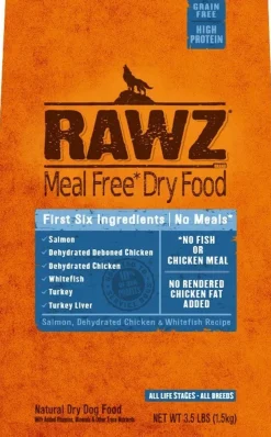 Rawz Meal Free Salmon, Chicken & Whitefish Dry Dog Food - 3.5 lb Bag