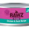 Rawz Shredded Chicken & Duck Canned Cat Food - 3 oz - Case of 18