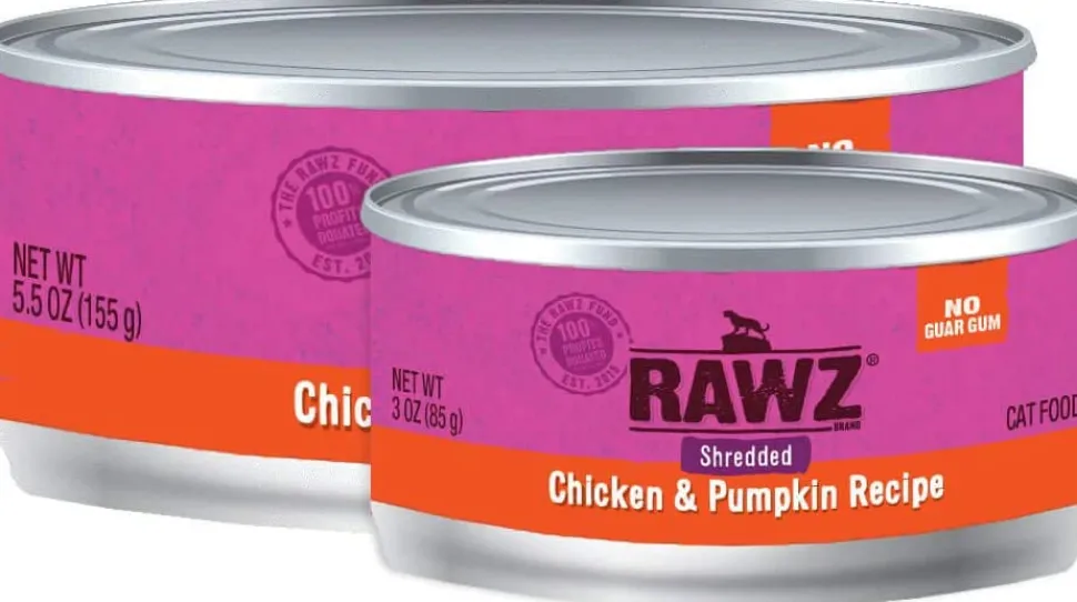 Rawz Shredded Chicken & Pumpkin Canned Cat Food - 3 oz - Case of 18