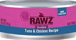 Rawz Shredded Tuna & Chicken Canned Cat Food - 5.5 oz - Case of 24