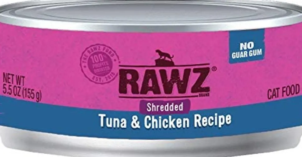 Rawz Shredded Tuna & Chicken Canned Cat Food - 5.5 oz - Case of 24