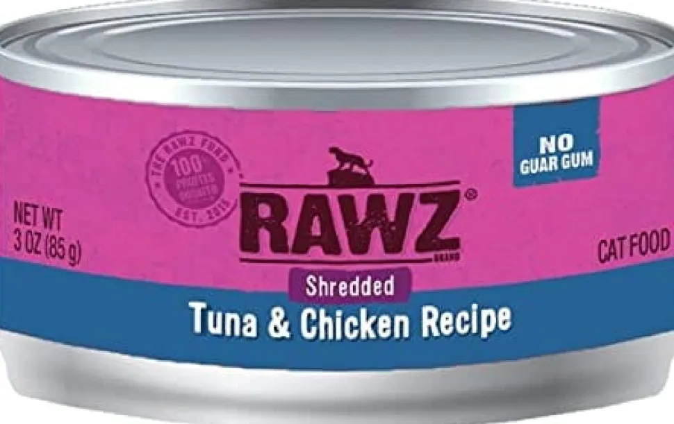Rawz Shredded Tuna & Chicken Canned Cat Food - 3 oz - Case of 18