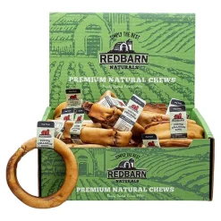 Red Barn Beef-Hide Braided Collagen Rings Natural Dog Chews - 3 Inch - 20 Count