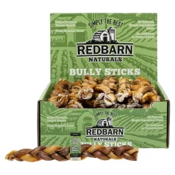 Red Barn Braided Beef Bully Sticks Natural Dog Chews