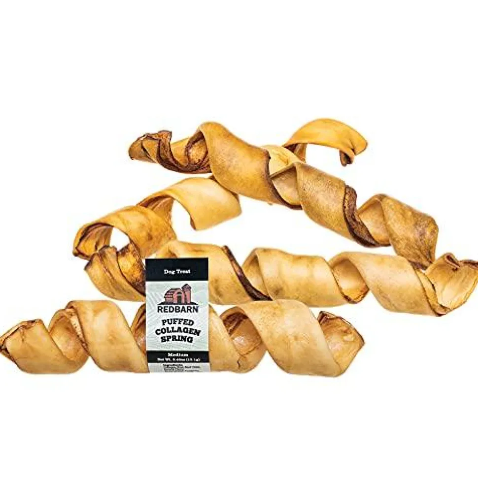 Red Barn Dog Grain-Free Collagen Puffed Springs Dog Chews - 6-7 Inches - Case of 25
