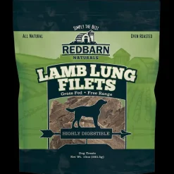 Red Barn Dog Grain-Free Lamb Lung Fillet Dehydrated Dog Treats - 10 Oz