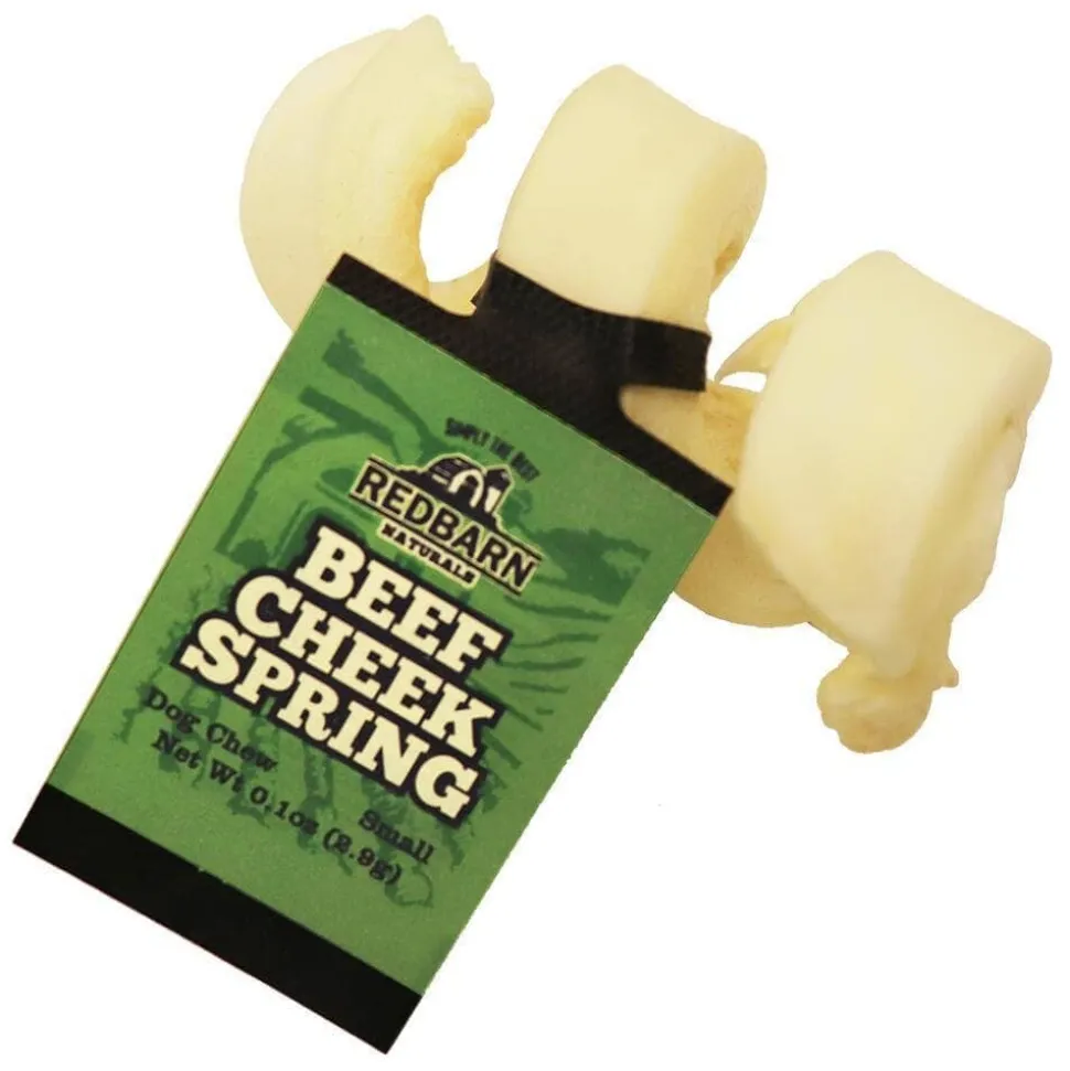Red Barn Grain-Free Beef Cheek Springs Natural Dog Chews - Large - 20 Count