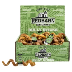 Red Barn Premium Curly Bully Springs Natural Dog Chews - 6-7 Inch - 25 Count