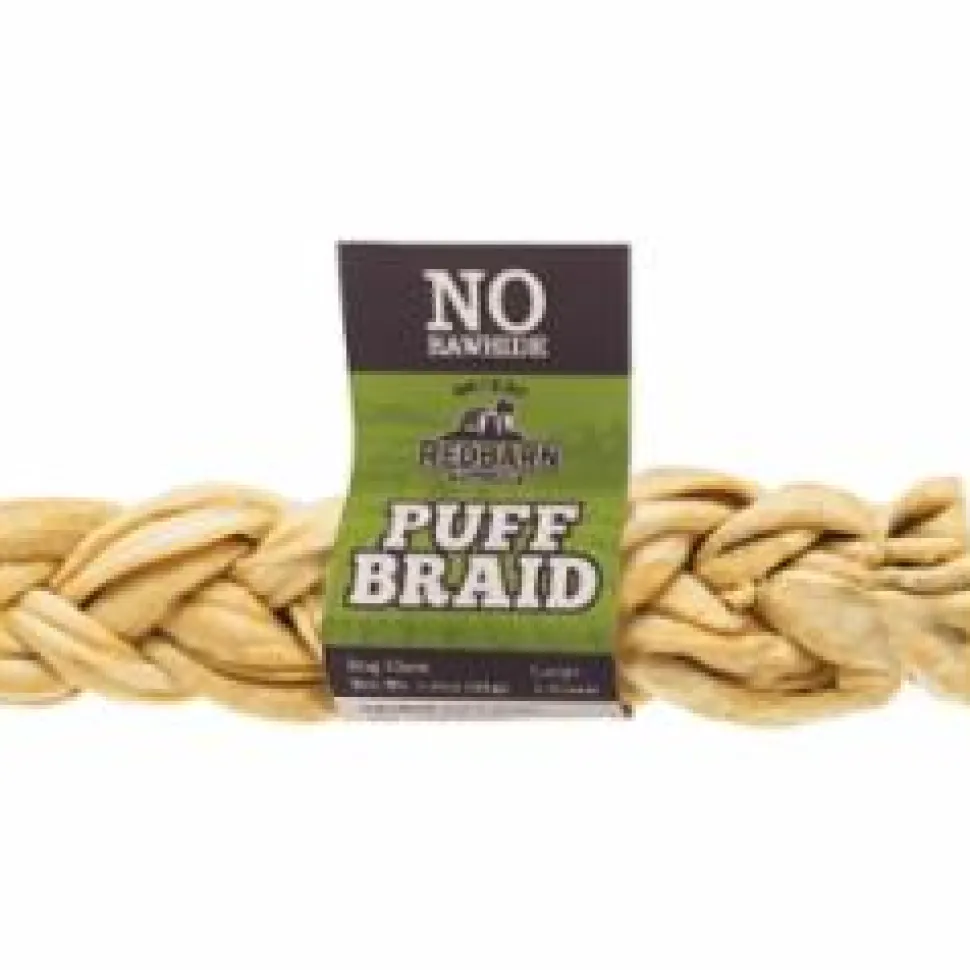 Red Barn Puff Braid Natural Dog Chews - Large - 9 Inches - 10 Count