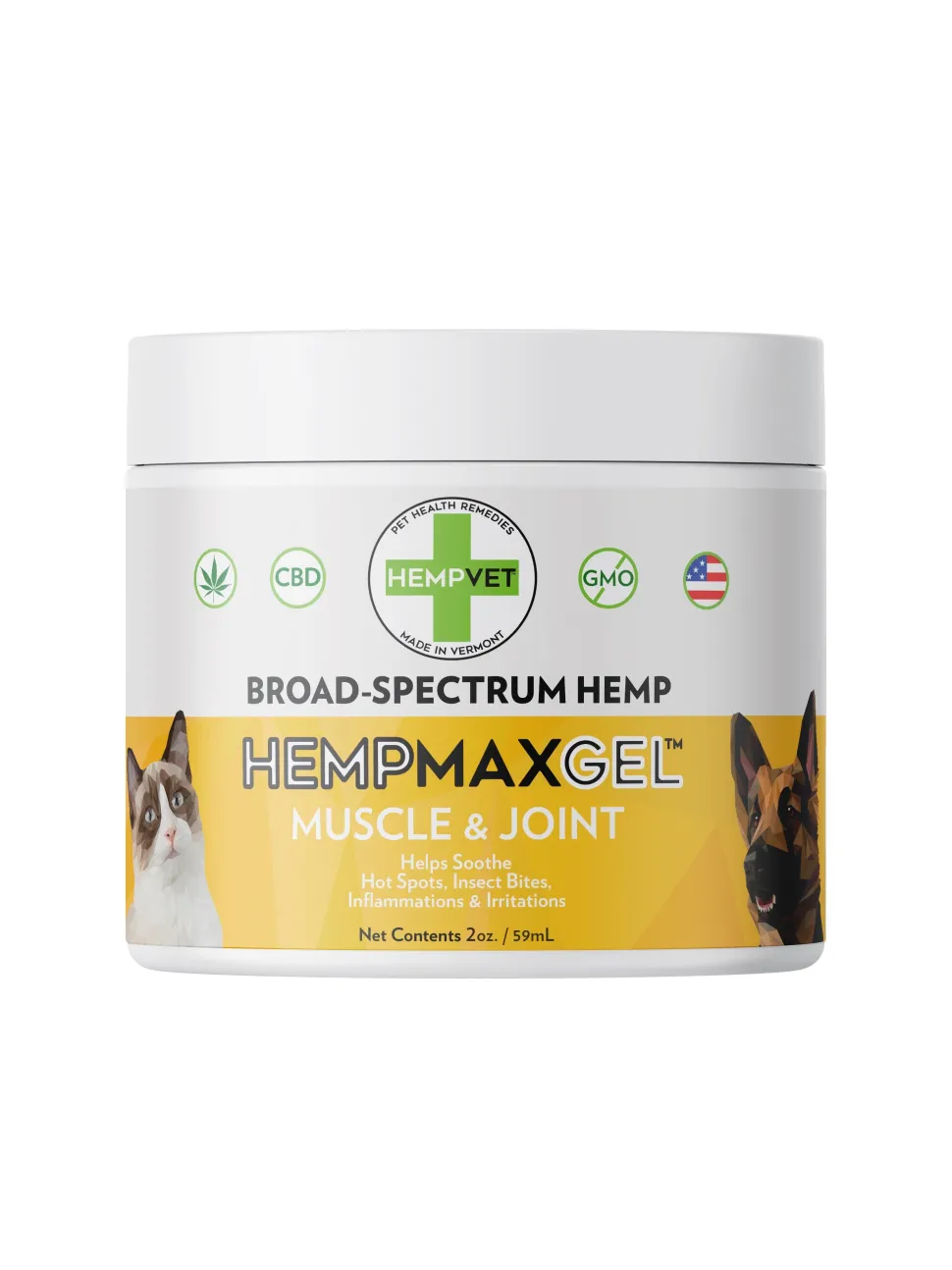 Reilly's Hempvet HempMax Muscle and Joint Broad-Spectrum Topical Gel for Dogs - 2 Oz