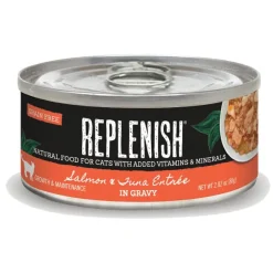 Replenish Grain-Free Canned Cat Food Canned Cat Food - Salmon and Tuna - 2.8 Oz - Case of 24