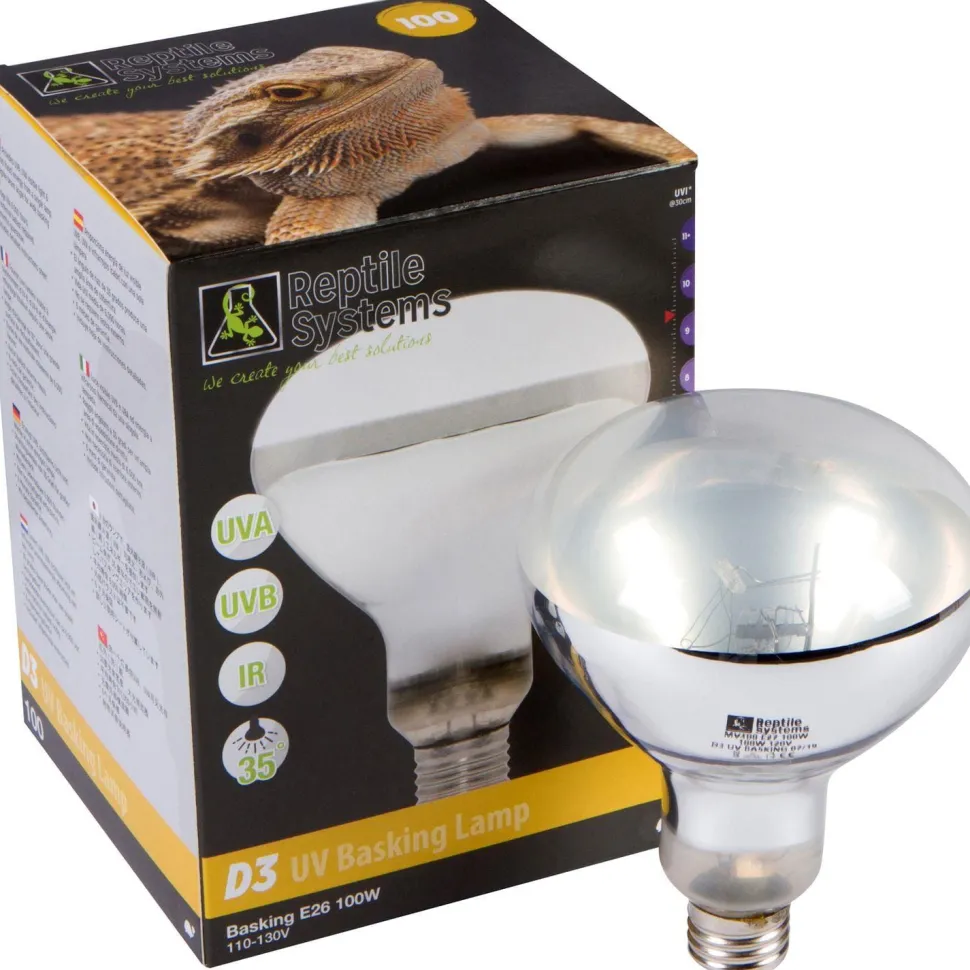 Reptile Systems Mercury Vapor D3 UV Reptile Basking Lamp - 100 Watt