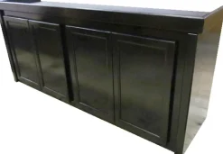 R&J Enterprises Birch Series Cabinet Aquarium Stand - Black - L:72" X W:18" X H:30" Inches