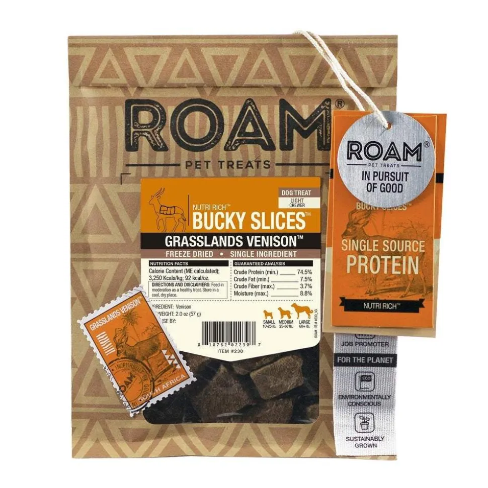 Roam Bucky Slices Freeze-Dried Dog Treats - 2 oz Box