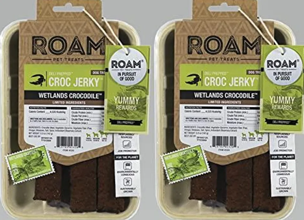 Roam Croc Jerky Dog Jerkey Treats - 5 oz Box