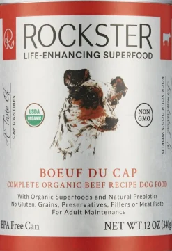 Rockster Boeuf Du Cap Premium Beef Organic Canned Dog Food - 12 Oz - Case of 12