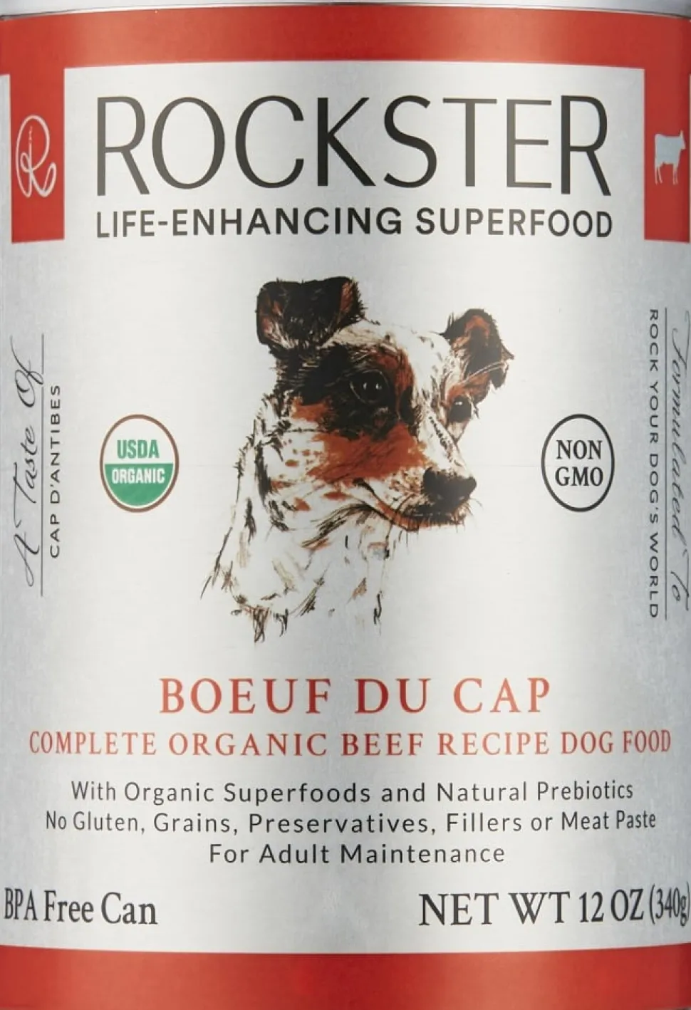 Rockster Boeuf Du Cap Premium Beef Organic Canned Dog Food - 12 Oz - Case of 12