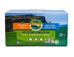 Round Lake Farms Premium Timothy and Orchard Hay for Small Animals - Variety - 9 Lbs