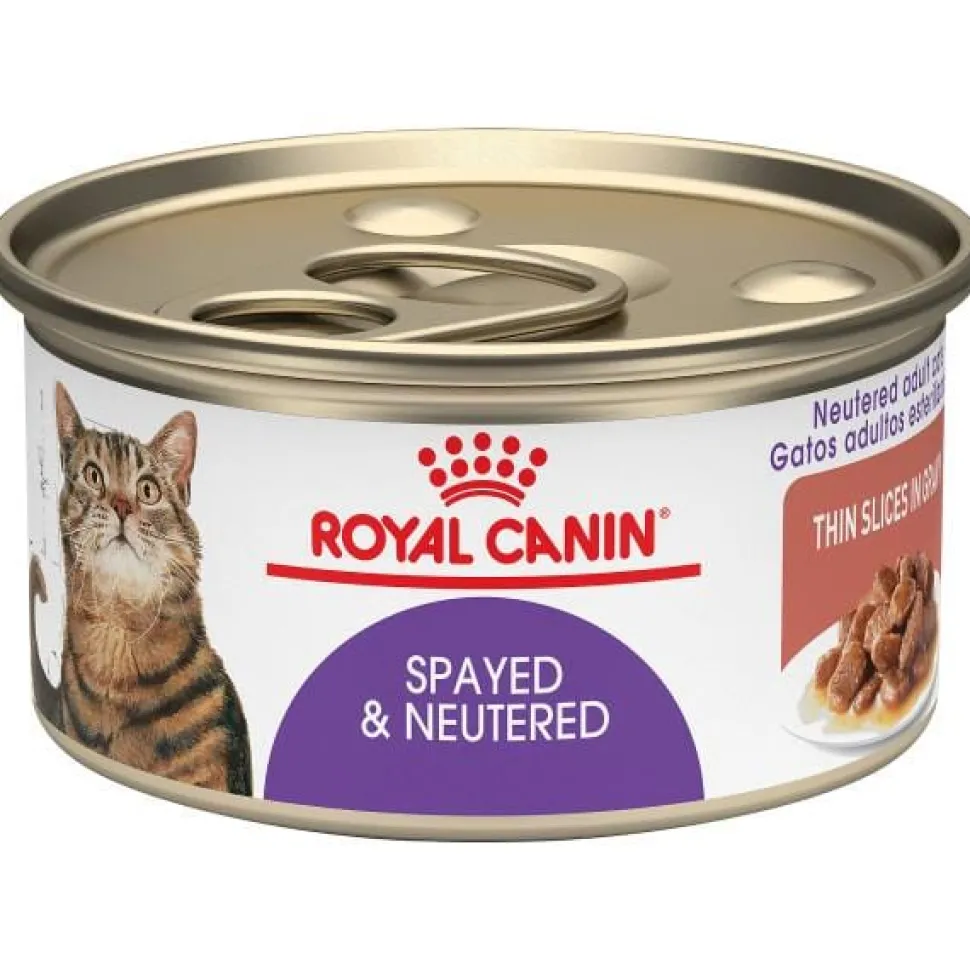 Royal Canin Feline Health Nutrition Spayed or Neutered Thin Slices in Gravy Canned Cat Food