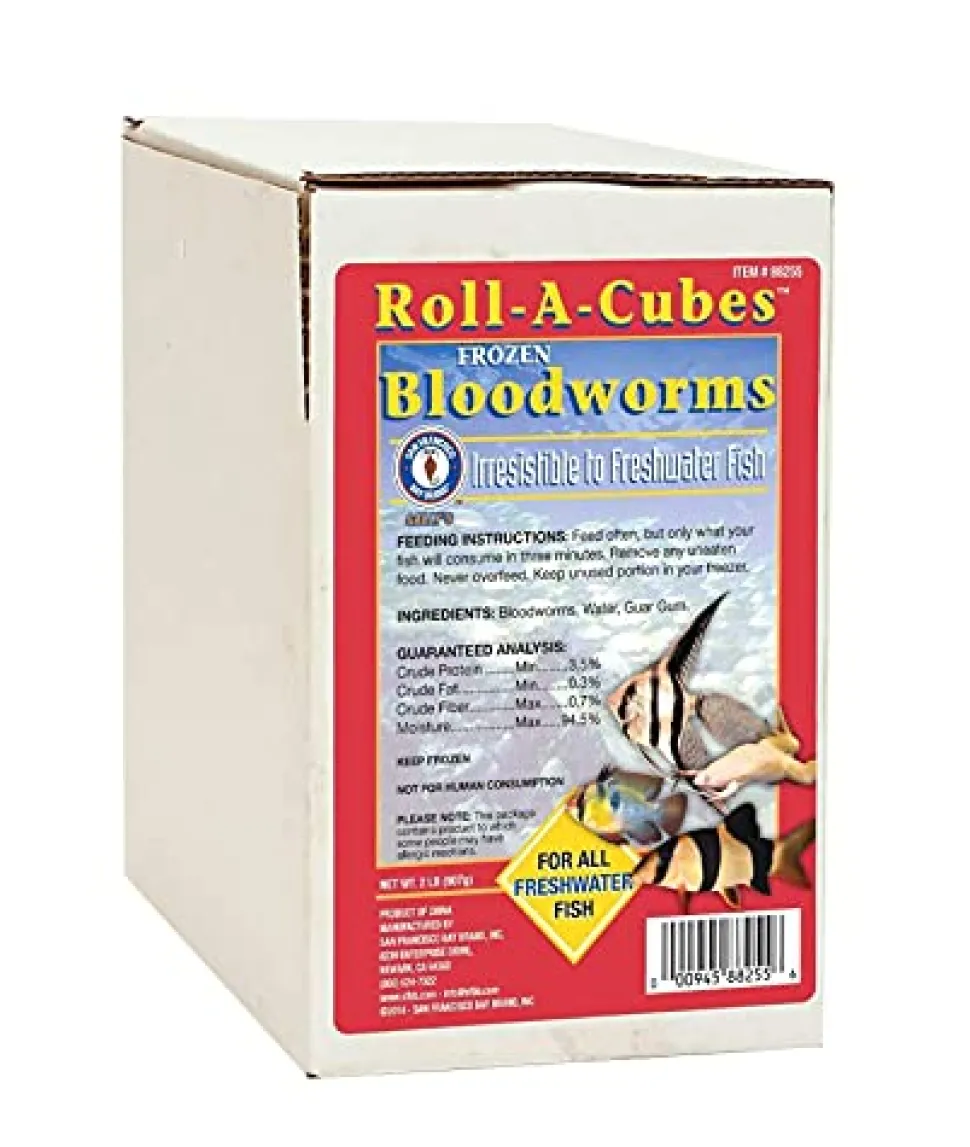 San Francisco Bay Brand Frozen Bloodworms - 216 Cubes - 2 lb