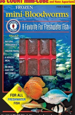 San Francisco Bay Brand Frozen Mini-Bloodworms - 36 Mini Cubes - 1.75 oz