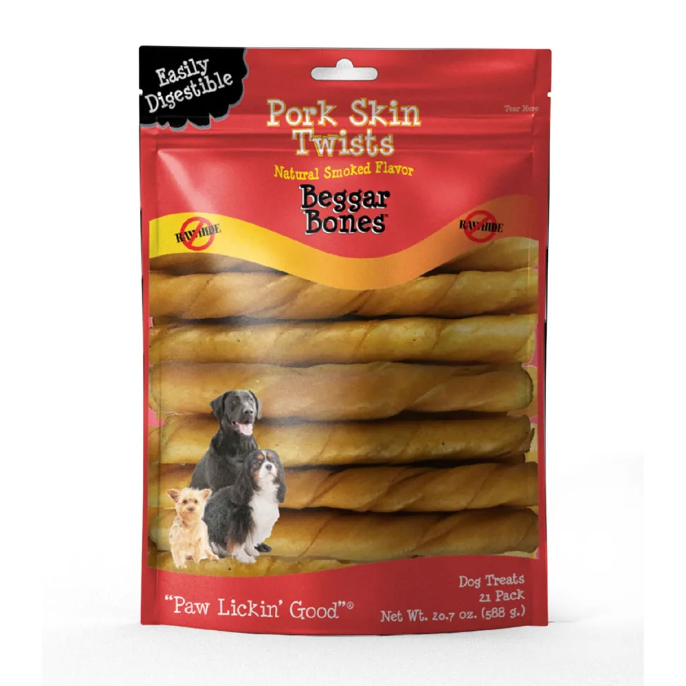 Savory Prime Beggar Bone Pork Skin Twists - 21 pk