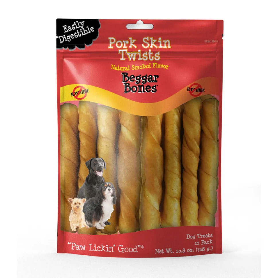 Savory Prime Beggar Bone Pork Skin Twists - 11 pk