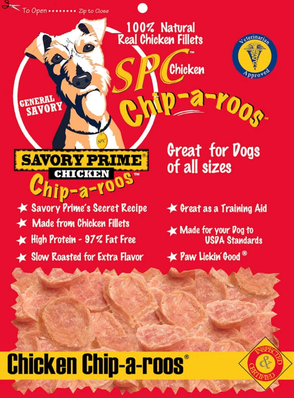 Savory Prime Chip-a-Roos Dog Treat Chicken - 8 Oz