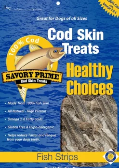 Savory Prime Cod Skin Strips Dog Treat - 4 Oz