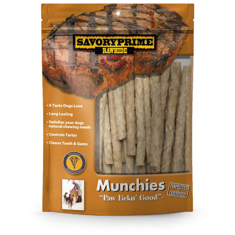 Savory Prime Munchie Sticks Dog Treats Natural - 5 in - 30 Count