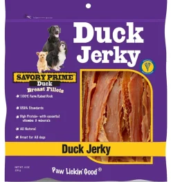 Savory Prime Natural Jerky Treats Duck - 8 Oz