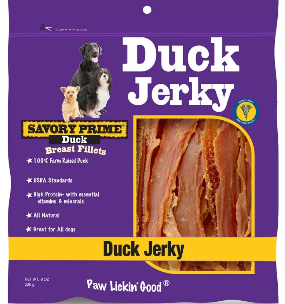 Savory Prime Natural Jerky Treats Duck - 8 Oz