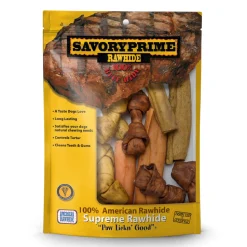 Savory Prime Rawhide Value Pack Assorted - 1.36 lb - Small
