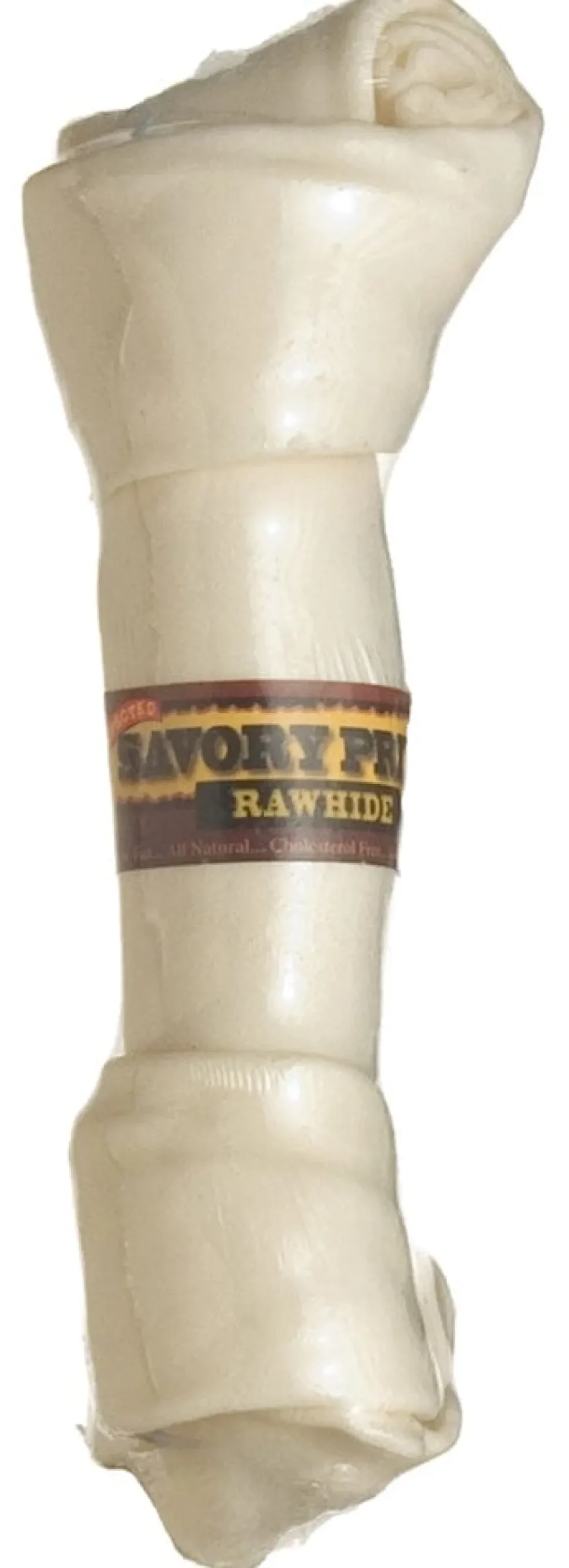 Savory Prime Supreme Knotted Rawhide Bones Bulk Natural - 8-9 in