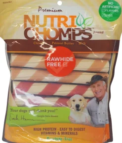 Scott Pet Nutri-Chomps Rawhide-Free Wrapped Twists Mixed Chicken Peanut Butter and Milk Natural Dog Chew Treats - 12 Count
