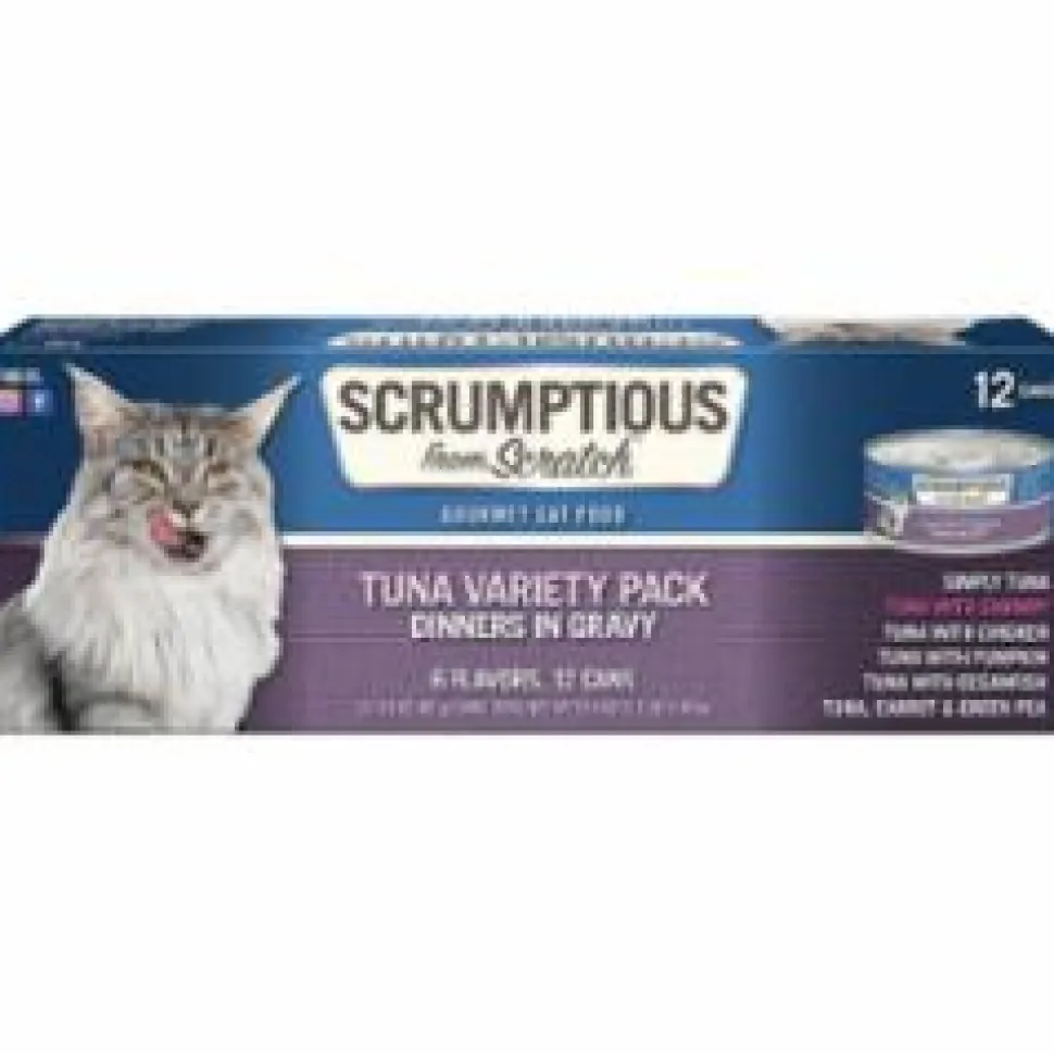 Scrumptious Cat Tuna Variety Pack Canned Cat Food - 2.8 Oz - Case of 12