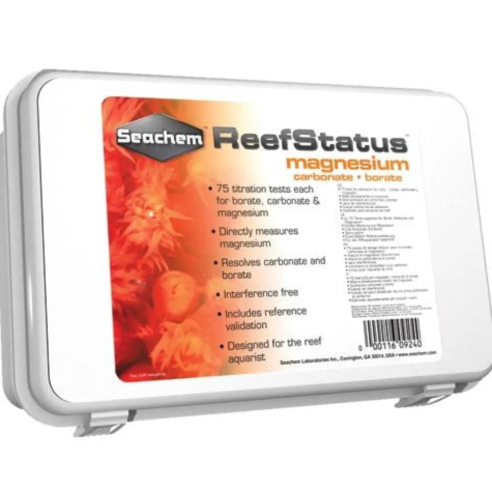 Seachem Reef Status Test Kit - Magnesium/Carbonate/Borate - 150 Tests
