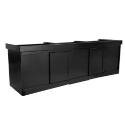 Seapora Monarch Cabinet Stand - Black - 84" x 24"