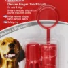 Sentry Petrodex Deluxe Finger Toothbrush Dog Dental Care - Red - 2 Pack