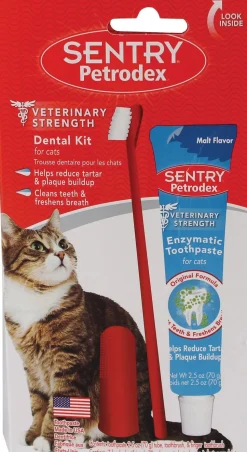Sentry Petrodex Dental Kit for Cats - Malt - 2.5 Oz