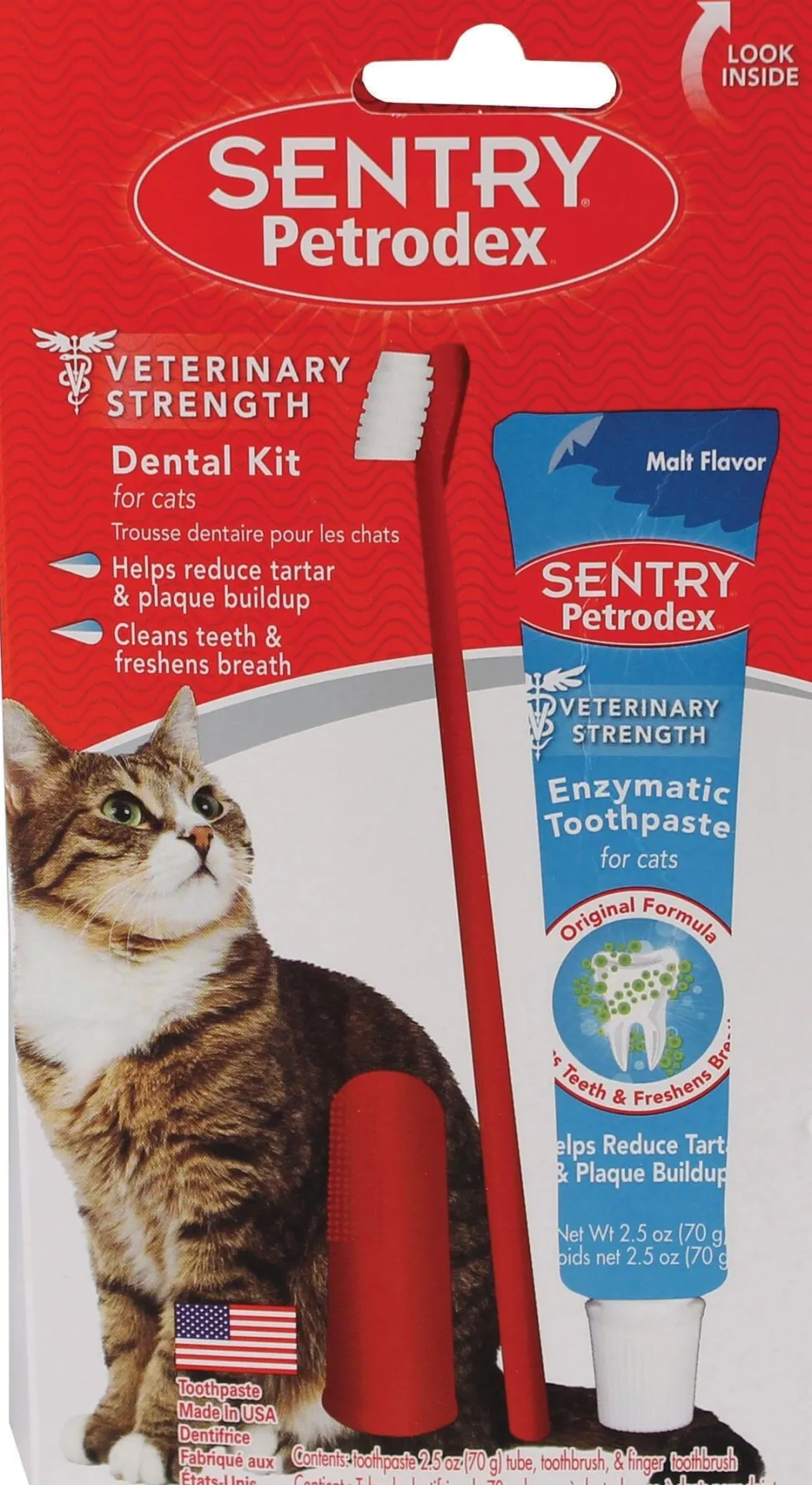 Sentry Petrodex Dental Kit for Cats - Malt - 2.5 Oz