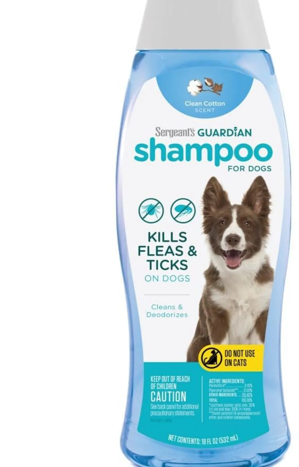 Sergeant's Guardian Flea & Tick Shampoo for Dogs Clean Cotton
