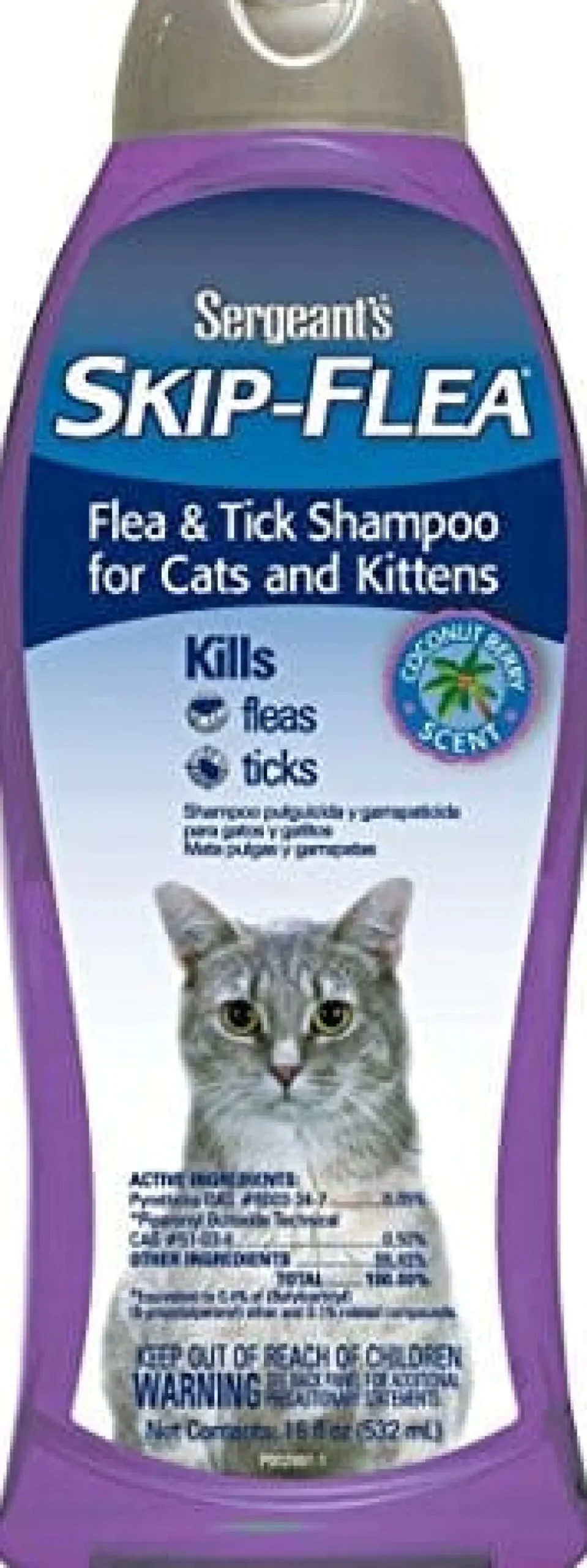 Sergeant's Skip-Flea Shampoo for Cats Coconut Berry - 18 Oz